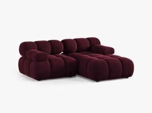 COLTAR MODULAR BELLIS, PE DREAPTA, VISINIU, CU TAPITERIE DIN CATIFEA VENUS, MICADONI - Img 2