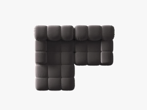 COLTAR MODULAR BELLIS, STANGA, 2 LOCURI, 191 CM, GRI INCHIS 97, TAPITERIE DIN CATIFEA, DESIGN DEOSEBIT - Img 2