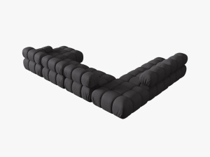 COLTAR MODULAR BELLIS, STANGA, 6 LOCURI, 379 CM, ESPRESSO 15, TAPITERIE DIN CATIFEA 3D, DESIGN DEOSEBIT - Img 3