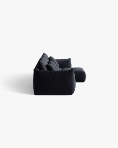 COLTAR MODULAR BLOOM, PE DREAPTA, ALBASTRU PASTEL, 327 CM, CU TAPITERIE DIN TEXTIL CATIFEA CASINO, MICADONI - Img 3