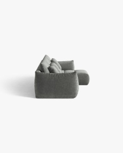 COLTAR MODULAR BLOOM, PE DREAPTA, GRI INCHIS, 327 CM, CU TAPITERIE DIN TEXTIL STRUCTURAT WIND, MICADONI - Img 3