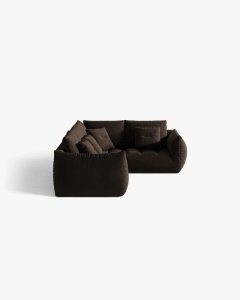 COLTAR MODULAR BLOOM, PE DREAPTA, MARO INCHIS, 316 CM, CU TAPITERIE DIN TEXTIL CATIFEA BLUVEL, MICADONI - Img 3