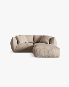 COLTAR MODULAR CHRIS, 220X100, NISPIU, CU TAPITERIE DIN TEXTIL STRUCTURAT LINS, MICADONI