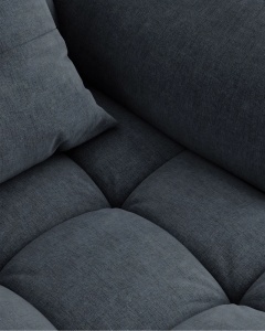 COLTAR MODULAR, CU 4 LOCURI, BLOOM, PE DREAPTA, ALBASTRU MARIN, 316 CM, CU TAPITERIE DIN TEXTIL STRUCTURAT WIND, MICADONI - Img 6