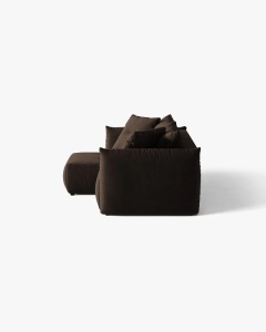 COLTAR MODULAR EXTENSIBIL, BLOOM, PE STANGA, MARO INCHIS, 250 CM, CU TAPITERIE DIN TEXTIL CATIFEA BLUVEL, MICADONI - Img 3