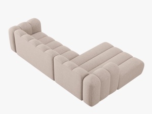COLTAR MODULAR LUPIN, STANGA, 4 LOCURI, 288 CM, BEJ 30, TAPITERIE CHENILLE, DESIGN DEOSEBIT - Img 5