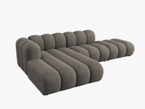 COLTAR MODULAR LUPIN, STANGA, 5 LOCURI, 294 CM, GRI 16, TAPITERIE CHENILLE, DESIGN DEOSEBIT - Img 5