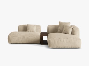 COLTAR MODULAR MARTINA DREAPTA, 2 LOCURI, 285 CM, DIVERSE CULORI SI MATERIALE, DESIGN DEOSEBIT - Img 9