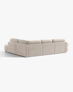 COLTAR MODULAR, OPHELIA, BEJ, PE DREAPTA, 289 CM, CU TAPITERIE DIN TEXTIL CATIFEA VENUS, MICADONI - Img 4