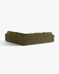 COLTAR MODULAR, OPHELIA, VERDE, 289 CM, CU TAPITERIE DIN TEXTIL CATIFEA VENUS, MICADONI - Img 3