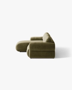 COLTAR MODULAR, OPHELIA, VERDE, PE STANGA, 297 CM, CU TAPITERIE DIN TEXTIL CATIFEA VENUS, MICADONI - Img 3
