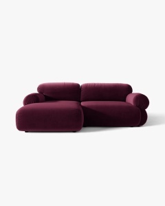 COLTAR MODULAR, OPHELIA, VISINIU, PE STANGA, 236 CM, CU TAPITERIE DIN TEXTIL CATIFEA VENUS, MICADONI