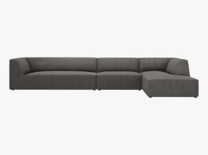 COLTAR MODULAR RUBY, DREAPTA, 5 LOCURI, 366 CM, DIVERSE CULORI SI MATERIALE, DESIGN DEOSEBIT - Img 2