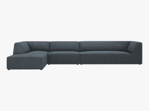 COLTAR MODULAR RUBY, STANGA, 5 LOCURI, 366 CM, DIVERSE CULORI SI MATERIALE, DESIGN DEOSEBIT - Img 6