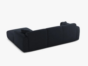 COLTAR MOLINO, 225 CM, PE DREAPTA, ALBASTRU MARIN, CU TAPITERIE DIN TEXTIL CHENILLE EDEN, MICADONI - Img 3