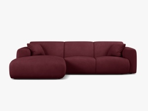 COLTAR MOLINO, 225 CM, PE STANGA, BORDO, CU TAPITERIE DIN TEXTIL CHENILLE REBEL, MICADONI