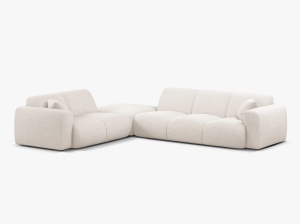 COLTAR MOLINO, 315 CM, PE STANGA, BEJ DESCHIS, CU TAPITERIE DIN TEXTIL CHENILLE EDEN, MICADONI