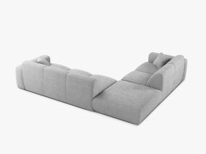 COLTAR MOLINO, 315 CM, PE STANGA, GRI DESCHIS, CU TAPITERIE DIN TEXTIL BOUCLE BALOO, MICADONI - Img 3