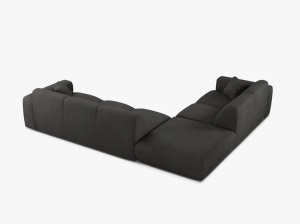COLTAR MOLINO, 315 CM, PE STANGA, GRI INCHIS, CU TAPITERIE DIN TEXTIL CHENILLE REBEL, MICADONI - Img 3