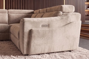 COLTAR MULTIFUNCTIONAL PRIME, 300X270CM, CU SPATIU DE DEPOZITARE, TETIERE REGLABILE, PRIZE, REALIZAT DIN LEMN SI CATIFEA, CULOARE BEJ - Img 14