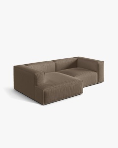 COLTAR NURIA, PE STANGA, CAPPUCCINO, 252X147 CM, TAPITAT CU TAPITERIE DIN TEXTIL STRUCTURAT LIBERTY, MICADONI - Img 3