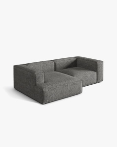 COLTAR NURIA, PE STANGA, GRI GRAFIT, 252X147 CM, TAPITAT CU TAPITERIE DIN TEXTIL BOUCLE MONET, MICADONI - Img 3