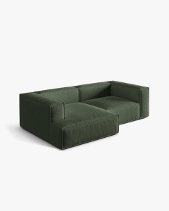 COLTAR NURIA, PE STANGA, VERDE MUSCHI, 252X147 CM, TAPITAT CU TAPITERIE DIN TEXTIL STRUCTURAT LIBERTY, MICADONI - Img 3