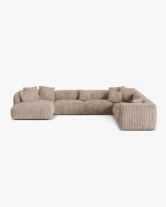 COLTAR PANORAMIC MARTINA, 160X106 CM, PE DREAPTA, GHINDA, TAPITAT CU TAPITERIE DIN TEXTIL CORDOI TILIA, MICADONI