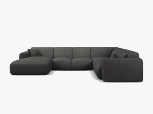 COLTAR PANORAMIC MOLINO, PE DREAPTA, GRI INCHIS, 326 CM, , CU TAPITERIE DIN TEXTIL CHENILLE REBEL, MICADONI - Img 2