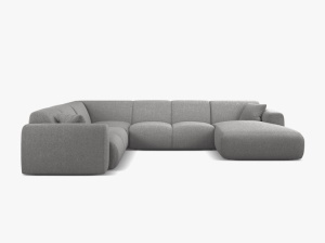 COLTAR PANORAMIC MOLINO, PE STANGA, GRI DESCHIS, 326 CM, , CU TAPITERIE DIN TEXTIL CHENILLE EDEN, MICADONI - Img 2