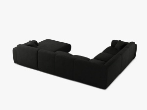COLTAR PANORAMIC MOLINO, PE STANGA, NEGRU, 326 CM, , CU TAPITERIE DIN TEXTIL BOUCLE BALOO, MICADONI - Img 3