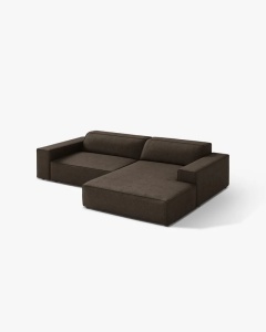 COLTAR PE DREAPTA, CU 3 LOCURI JODIE, 224X162 CM, ADANCIME SCAUN 62 CM, MARO, TAPITAT CU TAPITERIE DIN TEXTIL BOUCLE BALOO, MICADONI - Img 2