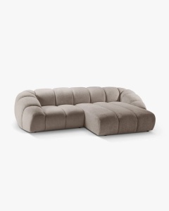 COLTAR PE DREAPTA DIANA, BEJ INCHIS, 294X182 CM, TAPITAT CU TAPITERIE DIN TEXTIL STRUCTURAT BUBBLE MICADONI - Img 3