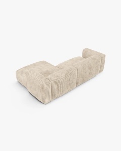 COLTAR PE DREAPTA MARTINA, 180X176 CM, ADANCIME SCAUN 90 CM, BEJ DESCHIS, TAPITAT CU TAPITERIE DIN TEXTIL CORDOI TILIA, MICADONI - Img 4