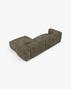 COLTAR PE DREAPTA MARTINA, 180X176 CM, ADANCIME SCAUN 90 CM, VERDE MUSCHI, TAPITAT CU TAPITERIE DIN TEXTIL CORDOI TILIA, MICADONI - Img 4