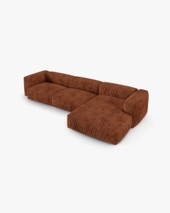 COLTAR PE DREAPTA MARTINA, 330X176 CM, ADANCIME SCAUN 90 CM, CARAMIZIU, TAPITAT CU TAPITERIE DIN TEXTIL CORDOI TILIA, MICADONI - Img 3