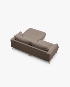 COLTAR PE DREAPTA, NAOMI, CAPPUCCINO, 200X170 CM, TAPITAT CU TAPITERIE DIN TEXTIL STRUCTURAT LIBERTY, MICADONI - Img 2