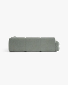 COLTAR PE DREAPTA NEO, ALBASTRU PAL, 295X210 CM, TAPITAT CU TAPITERIE DIN TEXTIL CHENILLE SILENCIO, MICADONI - Img 4
