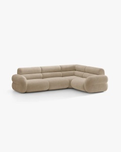 COLTAR PE DREAPTA NEO, BEJ INCHIS, 295X210 CM, TAPITAT CU TAPITERIE DIN TEXTIL CHENILLE GOLD, MICADONI - Img 2