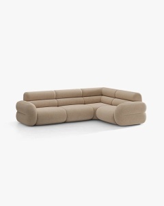 COLTAR PE DREAPTA NEO, NISIPIU, 295X210 CM, TAPITAT CU TAPITERIE DIN TEXTIL CHENILLE SILENCIO, MICADONI - Img 2