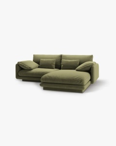 COLTAR PE DREAPTA, TORINO, 220X170, VERDE DESCHIS, CU TAPITERIE DIN TEXTIL CATIFEA CASINO, MICADONI - Img 4