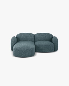 COLTAR PE STANGA, BLAIR, 194X 95, ALBASTRU DESCHIS, CU TAPITERIE DIN TEXTIL CHENILLE EDEN, MICADONI