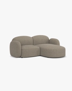 COLTAR PE STANGA, BLAIR, 194X 95, MELANJ GRI-MARO, CU TAPITERIE DIN TEXTIL STRUCTURAT BALTIMORE, MICADONI - Img 2