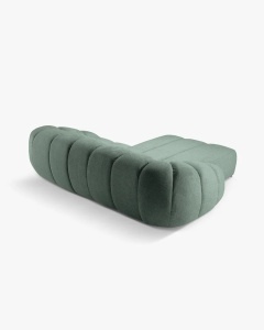 COLTAR PE STANGA DIANA, VERDE MENTA, 294X182 CM, TAPITAT CU TAPITERIE DIN TEXTIL STRUCTURAT BUBBLE MICADONI - Img 2