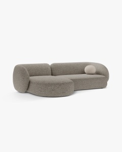 COLTAR PE STANGA KATE, MELANJ BEJ, 285X176 CM, TAPITAT CU TAPITERIE DIN TEXTIL TRUCTURAT PUENTE, MICADONI - Img 2