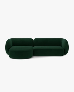 COLTAR PE STANGA KATE, VERDE SMARALD, 285X176 CM, TAPITAT CU TAPITERIE DIN TEXTIL CATIFEA SALVADOR, MICADONI
