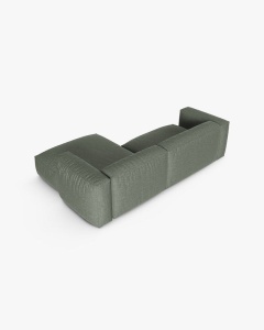 COLTAR PE STANGA MARTINA, 180X176 CM, ADANCIME SCAUN 90 CM, VERDE MUSCHI, TAPITAT CU TAPITERIE DIN TEXTIL STRUCTURAT BOSTON, MICADONI - Img 4