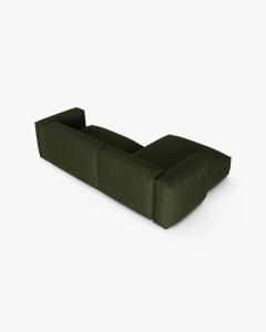 COLTAR PE STANGA MARTINA, 180X176 CM, ADANCIME SCAUN 90 CM, VERDE, TAPITAT CU TAPITERIE DIN TEXTIL STRUCTURAT BOSTON, MICADONI - Img 4