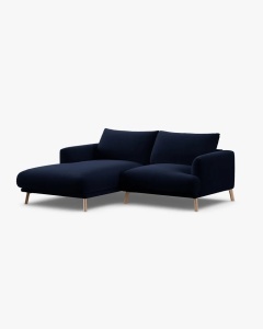 COLTAR PE STANGA, NAOMI, ALBASTRU ROYAL, 200X170 CM, TAPITAT CU TAPITERIE DIN TEXTIL CATIFEA SALVADOR, MICADONI - Img 4