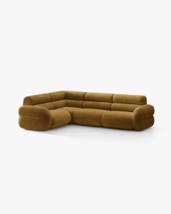 COLTAR PE STANGA NEO, GALBEN MUSTAR, 295X210 CM, TAPITAT CU TAPITERIE DIN TEXTIL CHENILLE GOLD, MICADONI - Img 2